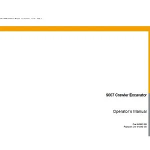Case 9007 Crawler Excavator Operator's Manual 6-6361 - PDF DOWNLOAD