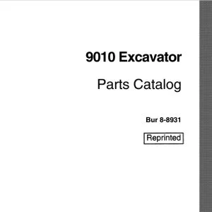 Case 9010 Excavator Parts Catalog Manual 8-8931 - PDF DOWNLOAD