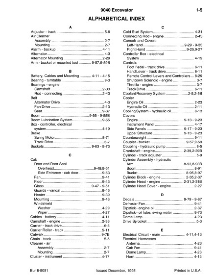 Case 9040 Excavator Parts Catalog Manual 8-9091 - PDF DOWNLOAD ...