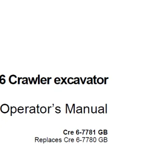 Case 9046 Crawler Excavator Operator's Manual Cre 6-7781 GB - PDF DOWNLOAD