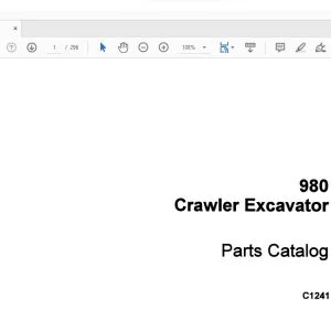 Case 980 Crawler Excavator Parts Catalog Manual C1241 - PDF DOWNLOAD
