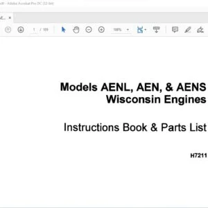Case AENL AEN & AENS Wisconsin Engines Instructions Book & Parts List Manual H7211 - PDF DOWNLOAD