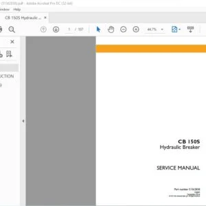 Case CB 150S Hydraulic Breaker Service Manual - PDF DOWNLOAD
