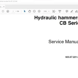 Case CB Serie Hydraulic hammers Service Manual - PDF DOWNLOAD