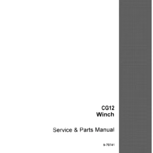 Case CG12 Winch Service & Parts Manual 9-70741 - PDF DOWNLOAD