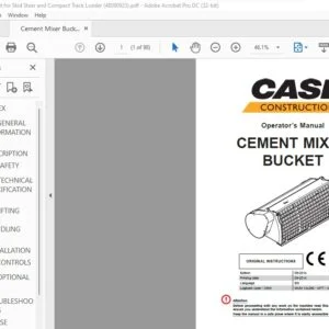 Case CONDOR - CONDOR SL Cement Mixer Bucket Service Manual  - PDF DOWNLOAD