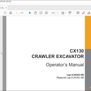 Case CX130 Crawler Excavator Operator's Manual 6-24343 - PDF DOWNLOAD