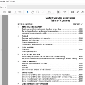 Case CX130 Crawler Excavators Service Manual - PDF DOWNLOAD