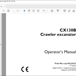 Case CX130B Crawler Excavator Operator's Manual 84323623 - PDF DOWNLOAD