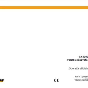 Case CX130B Paletli ekskavatör Operatör el kitabı - PDF DOWNLOAD