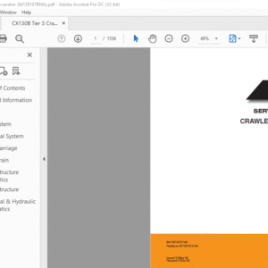 Case CX130B TIER 3 Crawler Excavator Service Manual 84139197B - PDF DOWNLOAD