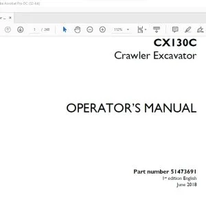 Case CX130C Crawler Excavator Operator's Manual 51473691 - PDF DOWNLOAD