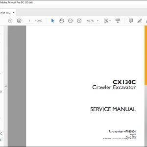 Case CX130C Crawler Excavator Service Manual 47985406 - PDF DOWNLOAD