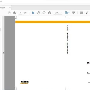 Case CX15B CX18B Series 2 Mini Excavator Operator's Manual 84371704 - PDF DOWNLOAD
