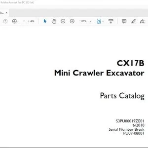 Case CX17B Mini Crawler Excavator Parts Catalog Manual S3PU00019ZE01 - PDF DOWNLOAD