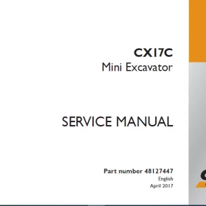 Case CX17C Mini Excavator Service Manual 48127447 - PDF DOWNLOAD