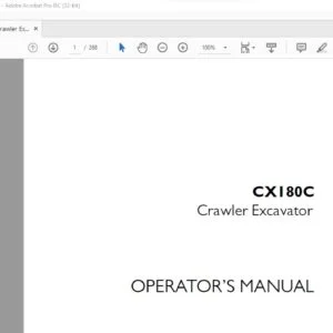 Case CX180C Crawler Excavator Operator's Manual 51611713 - PDF DOWNLOAD