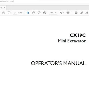 Case CX19C Mini Excavator Operator's Manual 90361750 - PDF DOWNLOAD