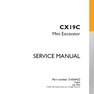Case CX19C Mini Excavator Service Manual 51656422 - PDF DOWNLOAD
