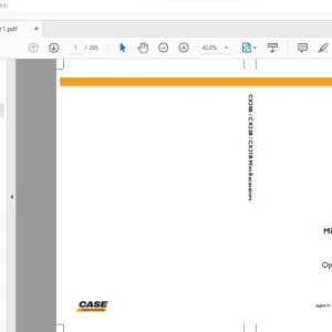 Case CX20B CX22B CX27B Mini Excavators Operator's Manual 84287272 - PDF DOWNLOAD