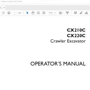 Case CX210C CX220C Crawler Excavator Operator's Manual 47905086 - PDF DOWNLOAD