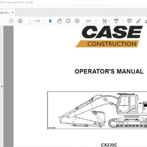 Case CX230C Crawler Excavators Operators Manual 47402985 - PDF DOWNLOAD