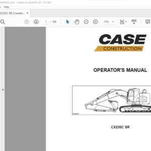 Case CX235C SR Crawler Excavator Operator's Manual 84584802 - PDF DOWNLOAD