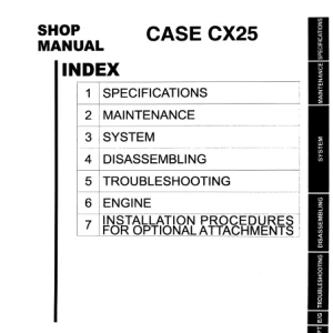 Case CX25 Hydraulic Excavator Shop Manual S5PV001E - PDF DOWNLOAD