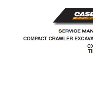 Case CX27B Compact Crawler Excavator Tier 4 Service Manual S5PV0019E01 - PDF DOWNLOAD