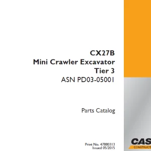 Case CX27B Mini Crawler Excavator Tier 3 Service Manual 47880313 - PDF DOWNLOAD