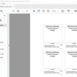 Case CX290 Crawler Excavator Service Manual 9-53581 - PDF DOWNLOAD