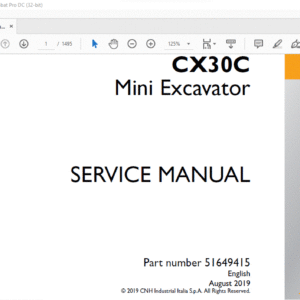 Case CX30C Mini Excavator Service Manual 51649415 - PDF DOWNLOAD