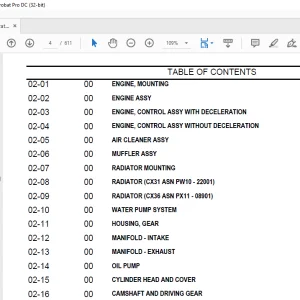 Case CX31-CX36 Compact Excavator Parts Catalog Manual - PDF DOWNLOAD