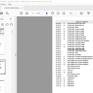 Case CX31B Mini Excavator Tier 4B Parts Catalog Manual - PDF DOWNLOAD