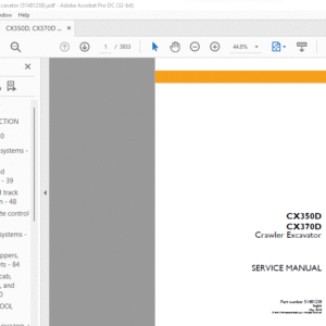 Case CX350D CX370D Crawler Excavator Service Manual 51481238 - PDF DOWNLOAD