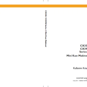 Case CX35B CX39B Series 2 Mini Kazı Makinesi Kullanim Kıtabi - PDF DOWNLOAD
