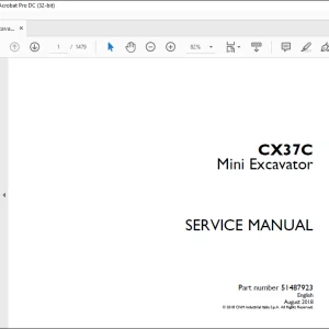 Case CX37C Mini Excavator Service Manual 51487923 - PDF DOWNLOAD