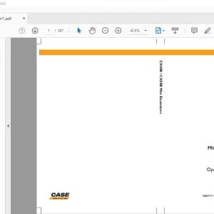 Case CX40B CX50B Mini Excavators Operator's Manual 84288498 - PDF DOWNLOAD