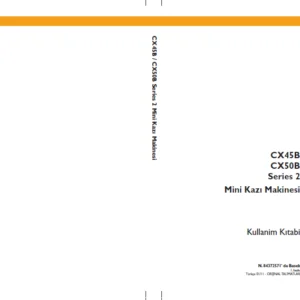 Case CX45B CX50B Series 2 Mini Kazı Makinesi Kullanim Kıtabi - PDF DOWNLOAD