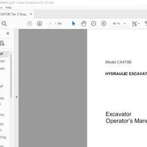 Case CX470B Hydraulic Excavator Operator's Manual - PDF DOWNLOAD
