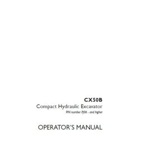 Case CX50B Compact Hydraulic Excavator Operator's Manual S2PJ00046ZE01 - PDF DOWNLOAD