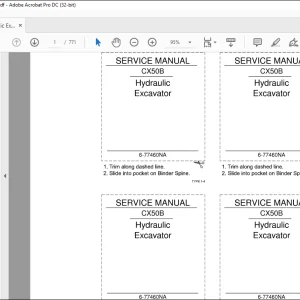 Case CX50B Hydraulic Excavator Service Manual 6-77460 - PDF DOWNLOAD