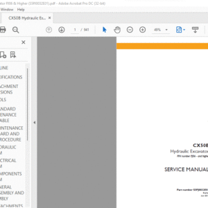 Case CX50B Hydraulic Excavator Service Manual S5PJ0032E01 - PDF DOWNLOAD
