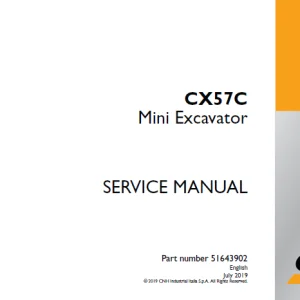 Case CX57C Mini Excavator Service Manual 51643902 - PDF DOWNLOAD