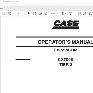 Case CX700B Tier 3 Excavator Operator’s Manual - PDF DOWNLOAD