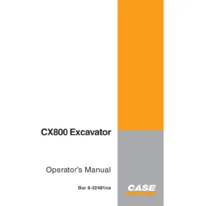 Case CX800 Excavator Operator's Manual 6-32481 - PDF DOWNLOAD