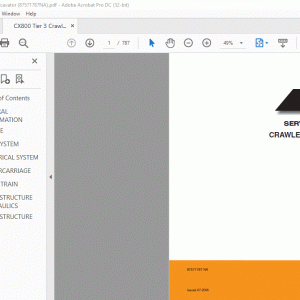 Case CX800 TIER III Crawler Excavator Service Manual 87571787 - PDF DOWNLOAD