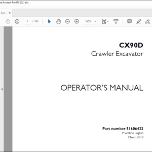 Case CX90D Crawler Excavator Operator's Manual 51606423 - PDF DOWNLOAD