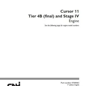 Case Cursor 11 Tier 4B (final) & Stage IV Engine Service Manual 47608463 - PDF DOWNLOAD