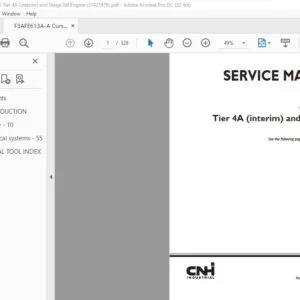Case Cursor® 10 Tier 4A (interim) & Stage IIIB Engine Service Manual 51421979 - PDF